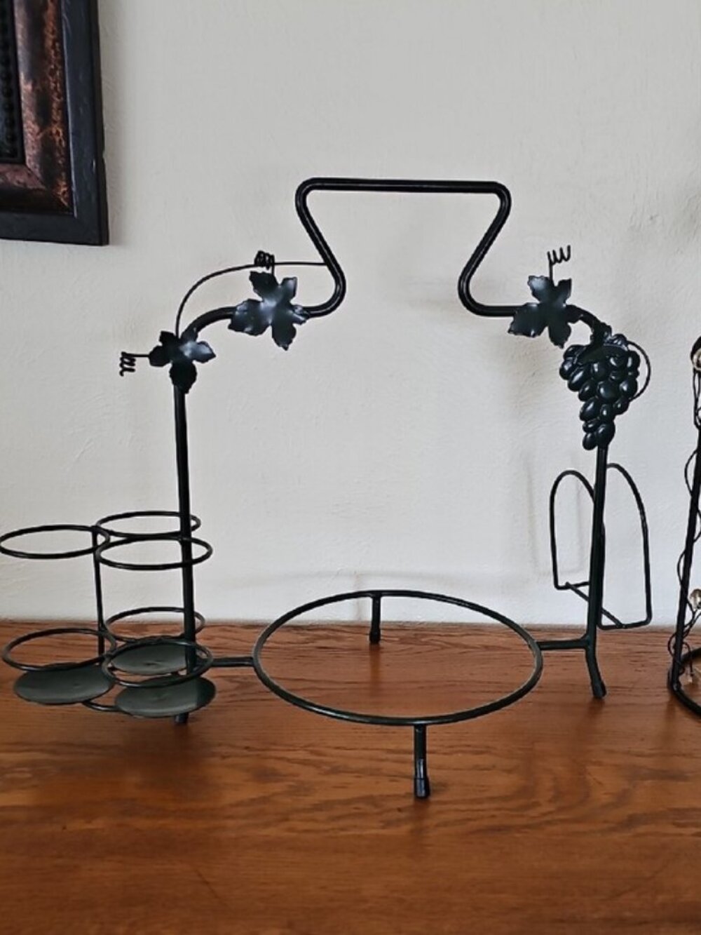 Vintage Wrought Iron Party Caddy - Plate & Napkin Holder